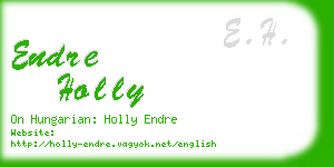 endre holly business card